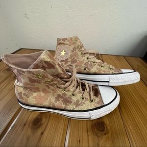 Gold Cheetah Converse